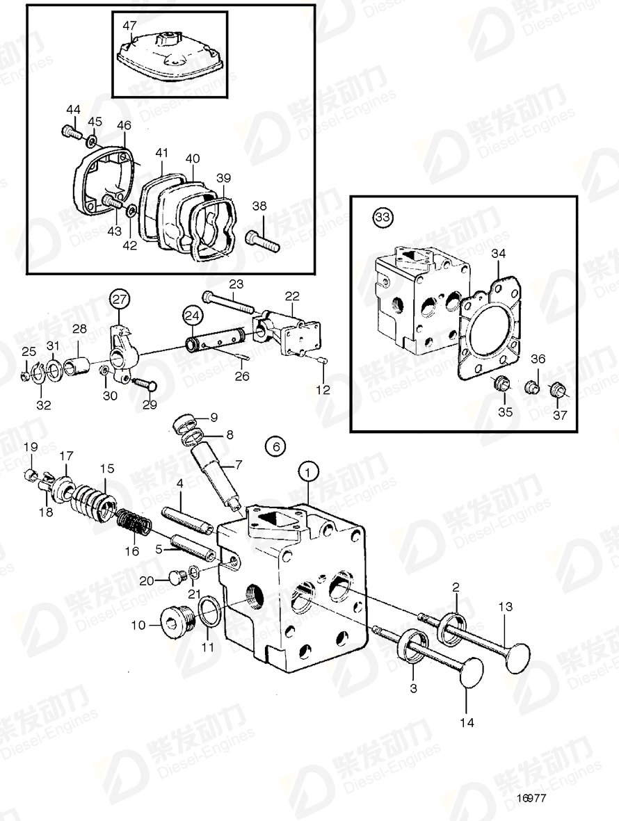 VOLVO Cylinder Head 3803402 Drawing VOLVO Cylinder Head 3803402 Drawing